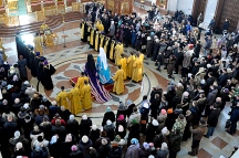 В Спасо-Преображенском кафедральном соборе помолились об умирении вражды и восстановлении мира на украинской земле. 2 марта 2014 года. В Спасо-Преображенском кафедральном соборе помолились об умирении вражды и восстановлении мира на украинской земле. 2 марта 2014 года.